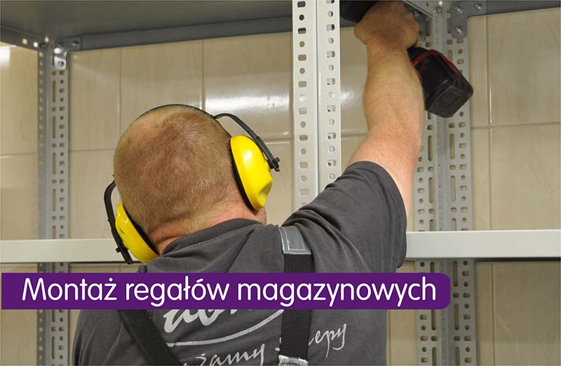 Monta regaw magazynowych