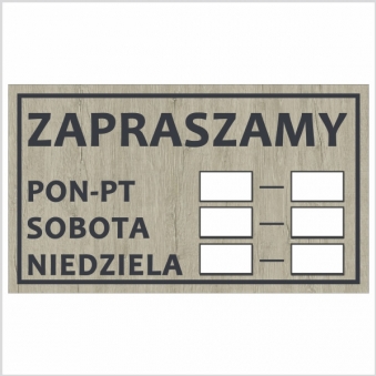 tabliczka-wywieszka-zapraszamy-17x30-sobota-niedziela